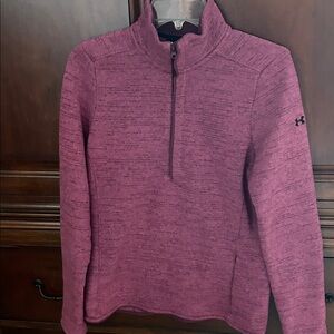 Under Armour Women's Heathered Purple 1/4 Zip sweatshirt/Medium